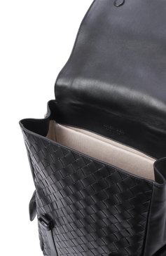 Мужской рюкзак back-to-school BOTTEGA VENETA черного цвета, арт. 805971 V2HL1 | Фото 5 (Материал сплава: Проставлено; Размер: large; Драгоценные камни: Проставлено; Материал: Натуральная кожа; Стили: Классический; Сумки-технические: Рюкзаки - большие)