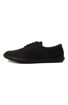 Мужские кеды PRADA черного цвета, арт. 2EG326-W08-F0002 | Фото 4 (Стили: Классический; Подошва: Плоская; Материал внешний: Текстиль; Материал утеплителя: Без утеплителя; Материал сплава: Проставлено; Драгоценные камни: Проставлено; Кросс-КТ: Низкие)