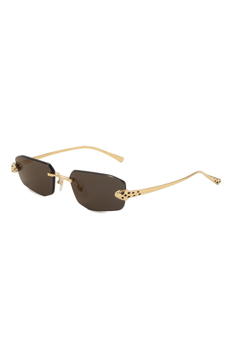 Женские солнцезащитные очки CARTIER черного цвета, арт. CT0474S 001 | Фото 1 (Тип очков: С/з; Региональные ограничения белый список (Axapta Mercury): Не проставлено; Материал: Металл; Нос: Не проставлено; Очки форма: Прямоугольные, Безоправные; Оптика Гендер: оптика-женское)