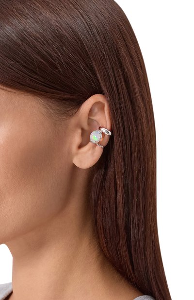 Кафф с опалом и топазами MOONKA серебряного цвета по цене 27300 руб., арт. OPL-925SL-CF00-OPL, фото 2 Кафф с опалом и топазами MOONKA, арт. OPL-925SL-CF00-OPL, фото 2