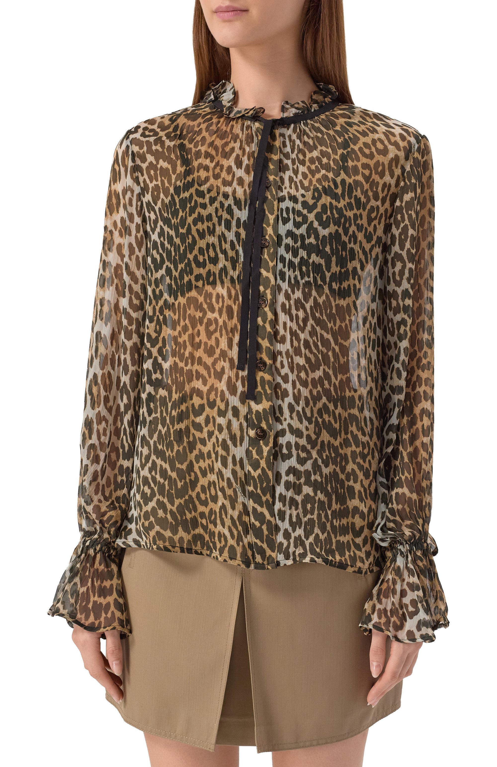 Блузка из вискозы GANNI, арт. W0570, фото 3