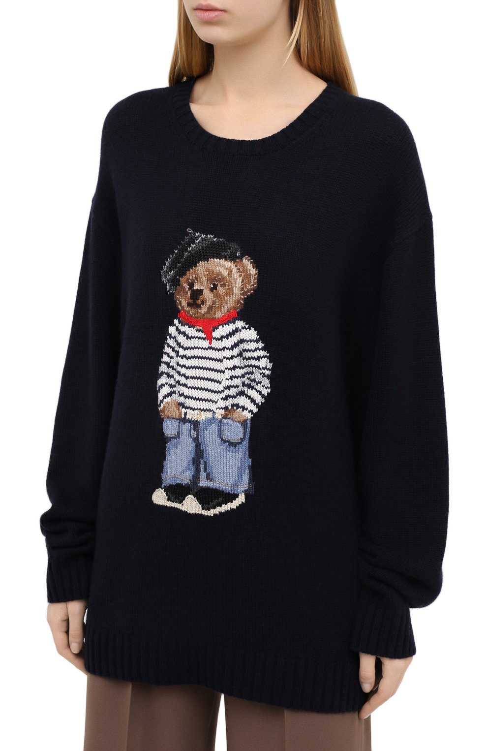 Кашемировый пуловер RALPH LAUREN темно-синего цвета по цене 274000 руб., арт. 293829121, фото 3 Кашемировый пуловер RALPH LAUREN, арт. 293829121, фото 3