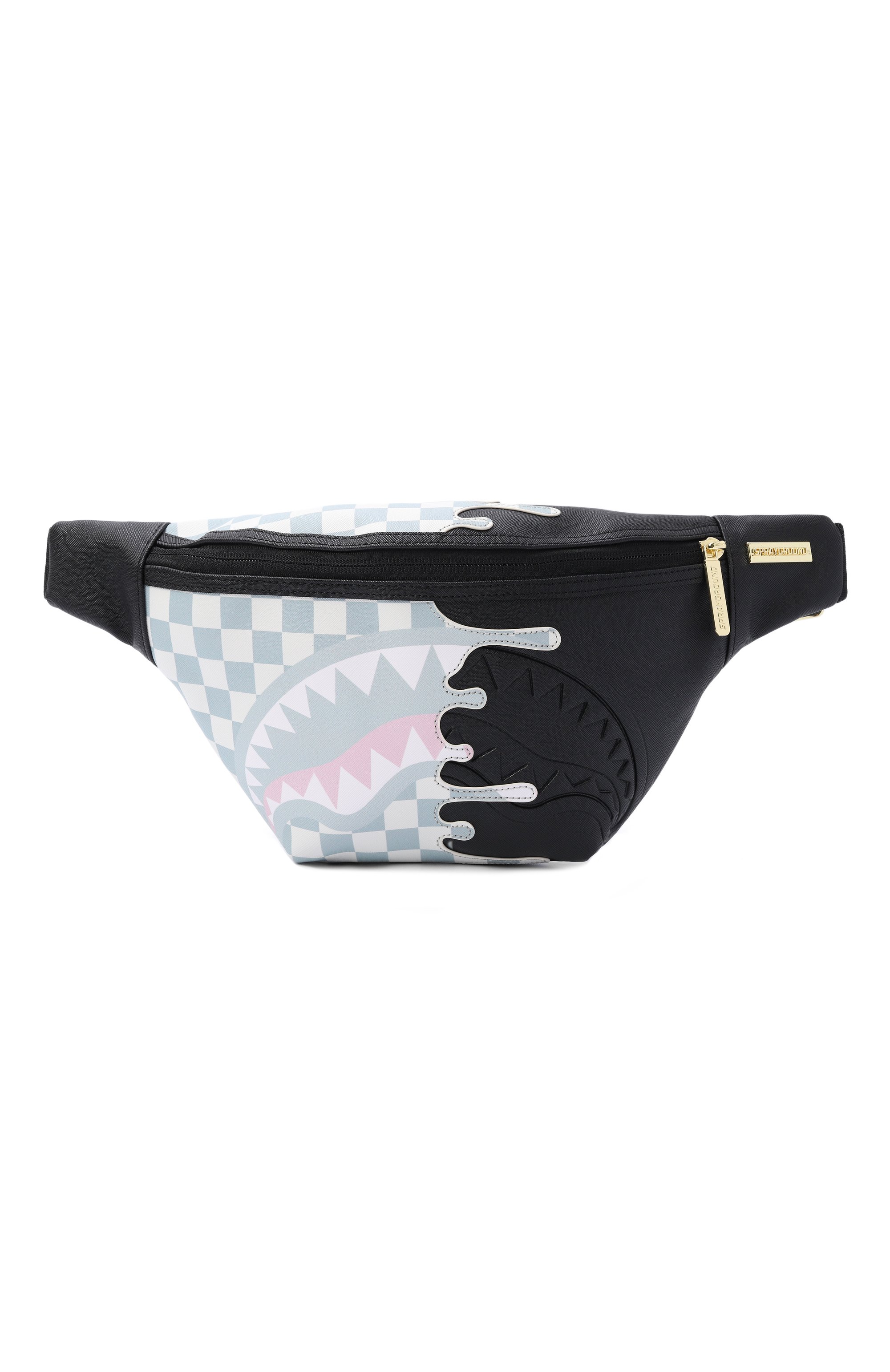 Поясная сумка unfinished shark SPRAYGROUND черного цвета по цене 13200 руб., арт. 910B8920NSZ/CREAM CHECK UNFINISHED SHARK SAVVY CR0, фото 1 Поясная сумка unfinished shark SPRAYGROUND, арт. 910B8920NSZ/CREAM CHECK UNFINISHED SHARK SAVVY CR0, фото 1