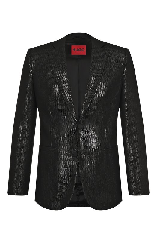 Пиджак с отделкой пайетками HUGO 50549435 Чёрный 50549435