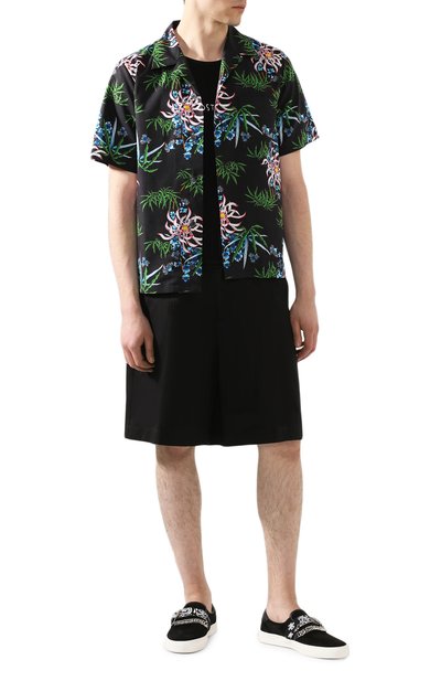 Рубашка из смеси хлопка и льна KENZO черного цвета по цене 24250 руб., арт. FA55CH5291LI, фото 2 Рубашка из смеси хлопка и льна KENZO, арт. FA55CH5291LI, фото 2