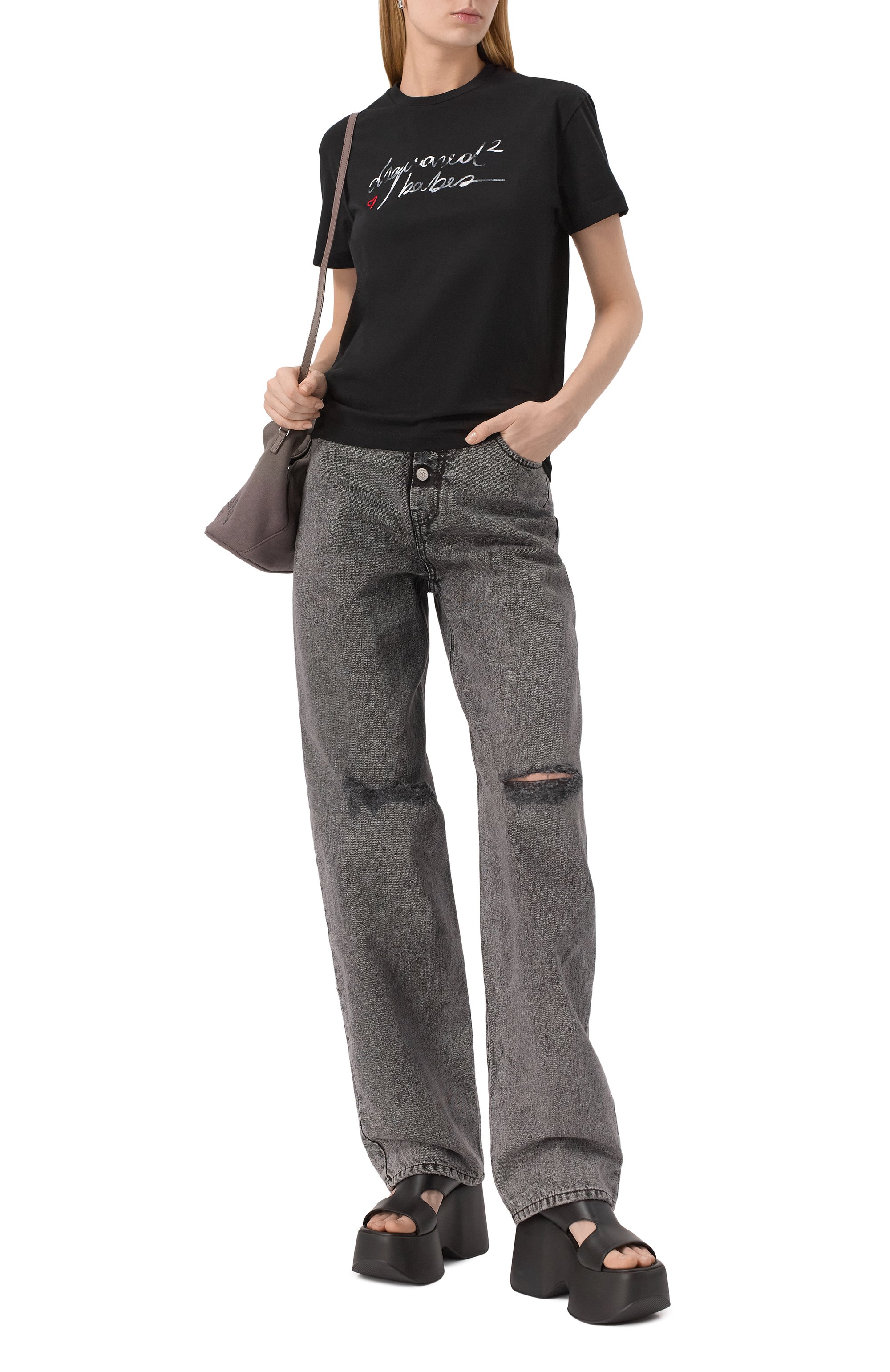 Хлопковая футболка DSQUARED2, арт. S72GD0571/D20020, фото 2