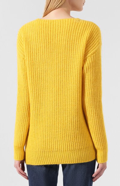 Свитер ERMANNO ERMANNO SCERVINO желтого цвета по цене 45400 руб., арт. 45T MG71 AME, фото 4 Свитер ERMANNO ERMANNO SCERVINO, арт. 45T MG71 AME, фото 4