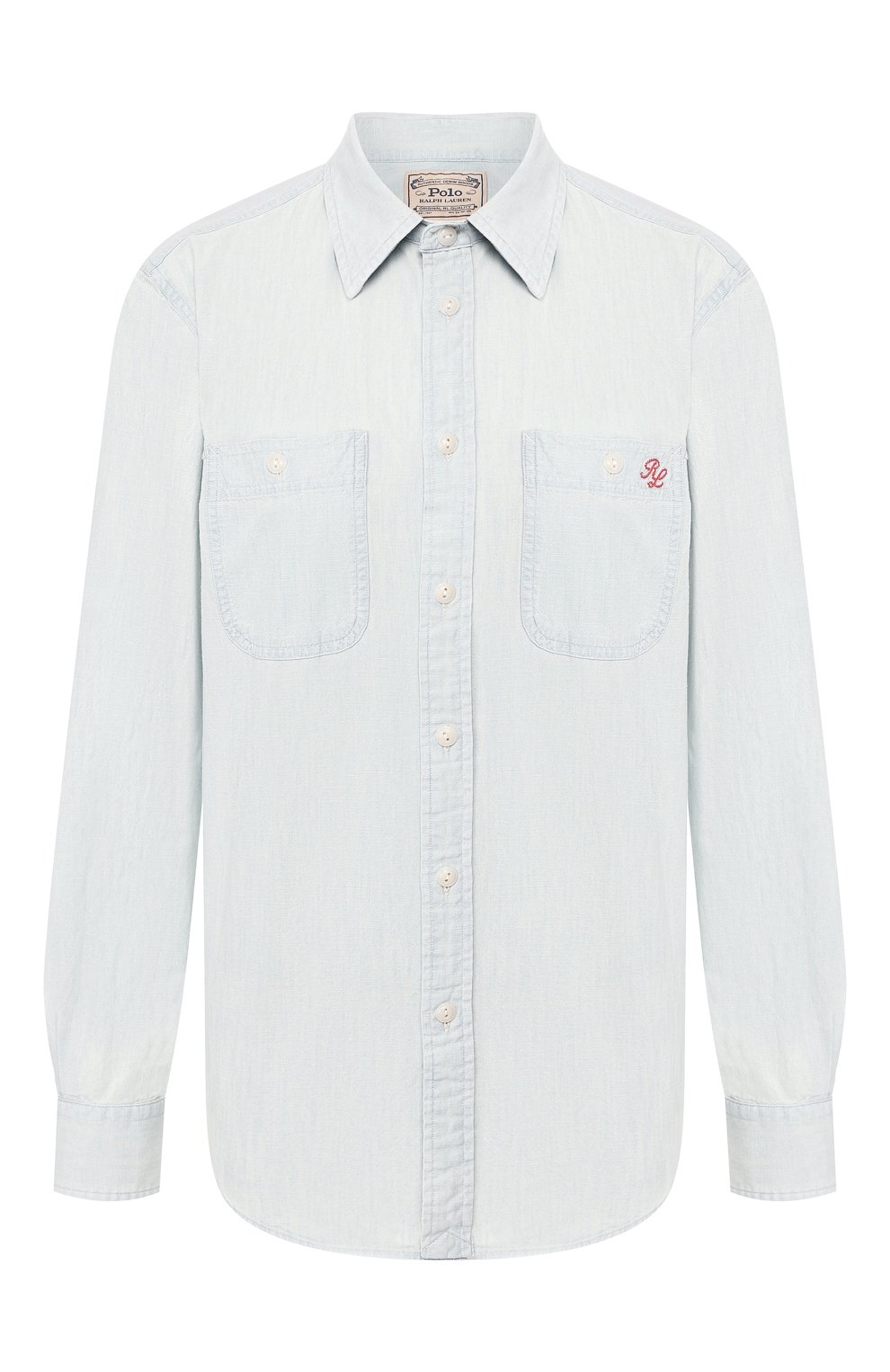 Хлопковая рубашка POLO RALPH LAUREN голубого цвета по цене 18800 руб., арт. 211784196, фото 1 Хлопковая рубашка POLO RALPH LAUREN, арт. 211784196, фото 1