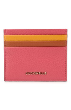 Женский кожаный футляр для кредитных карт COCCINELLE розового цвета, арт. E2 FW5 12 95 01 | Фото 1 (Материал: Натуральная кожа; Нос: Не проставлено; Материал сплава: Проставлено)