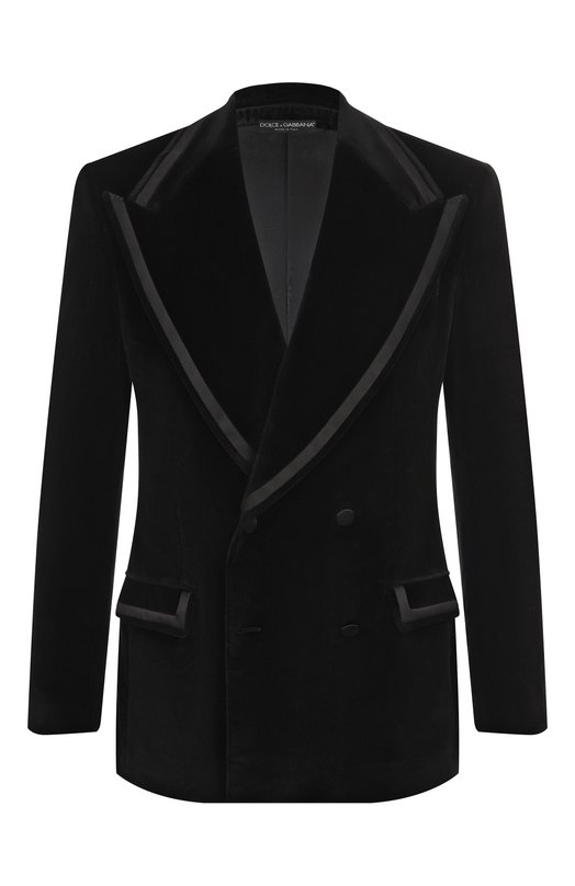 Бархатный пиджак Dolce & Gabbana G2V08T/FUVG7 Чёрный G2V08T/FUVG7