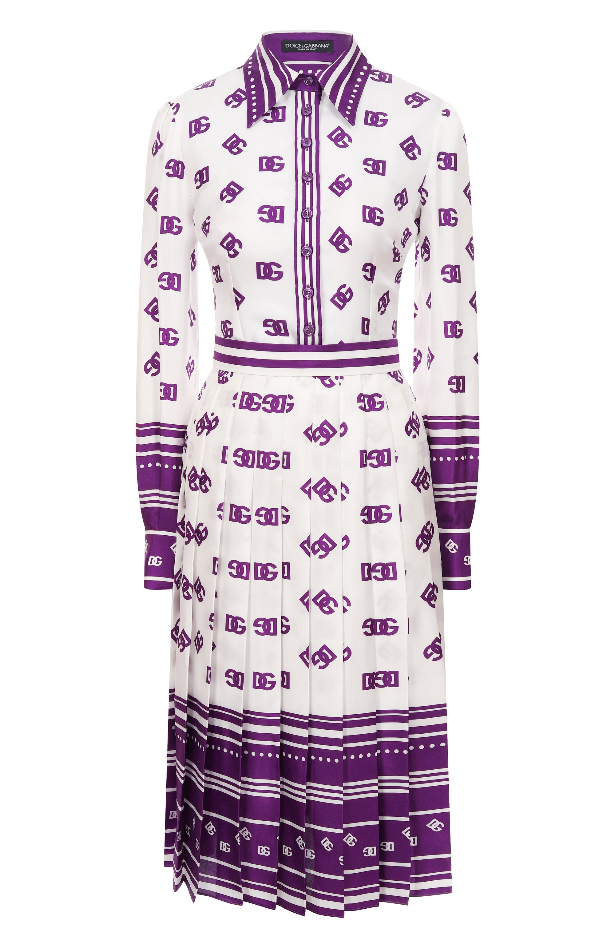 Шелковое платье DOLCE & GABBANA белого цвета по цене 363000 руб., арт. F6TMNT/HI1Z5, фото 1 Шелковое платье DOLCE & GABBANA, арт. F6TMNT/HI1Z5, фото 1