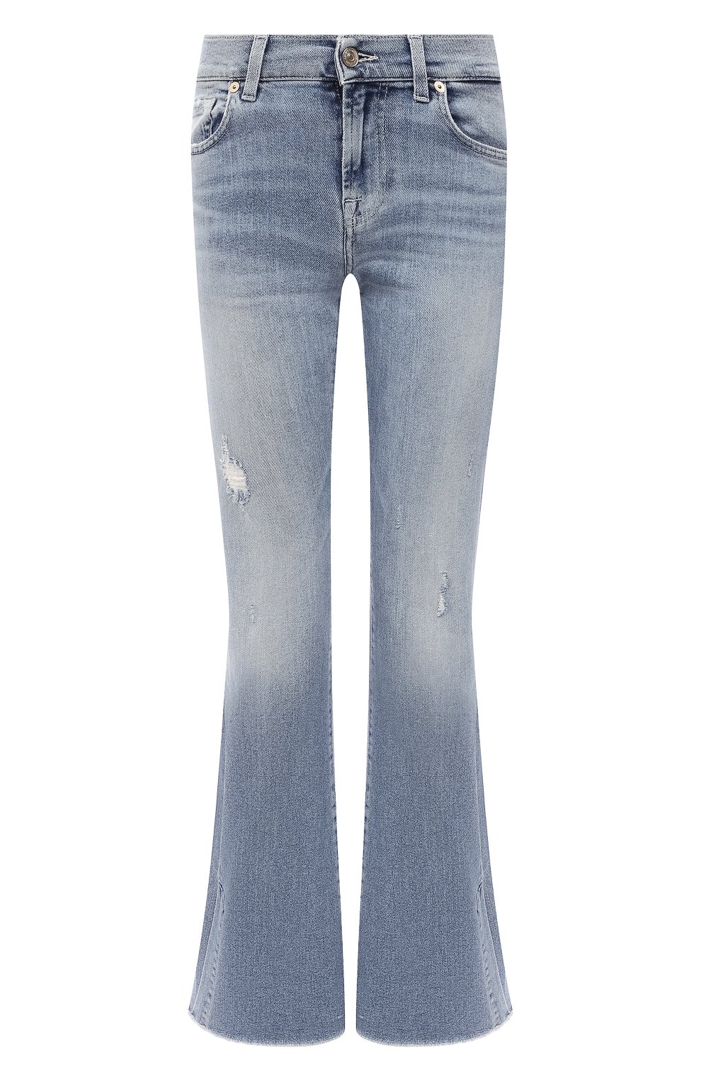 Джинсы 7 FOR ALL MANKIND голубого цвета по цене 24100 руб., арт. JSWB1200LS, фото 1 Джинсы 7 FOR ALL MANKIND, арт. JSWB1200LS, фото 1