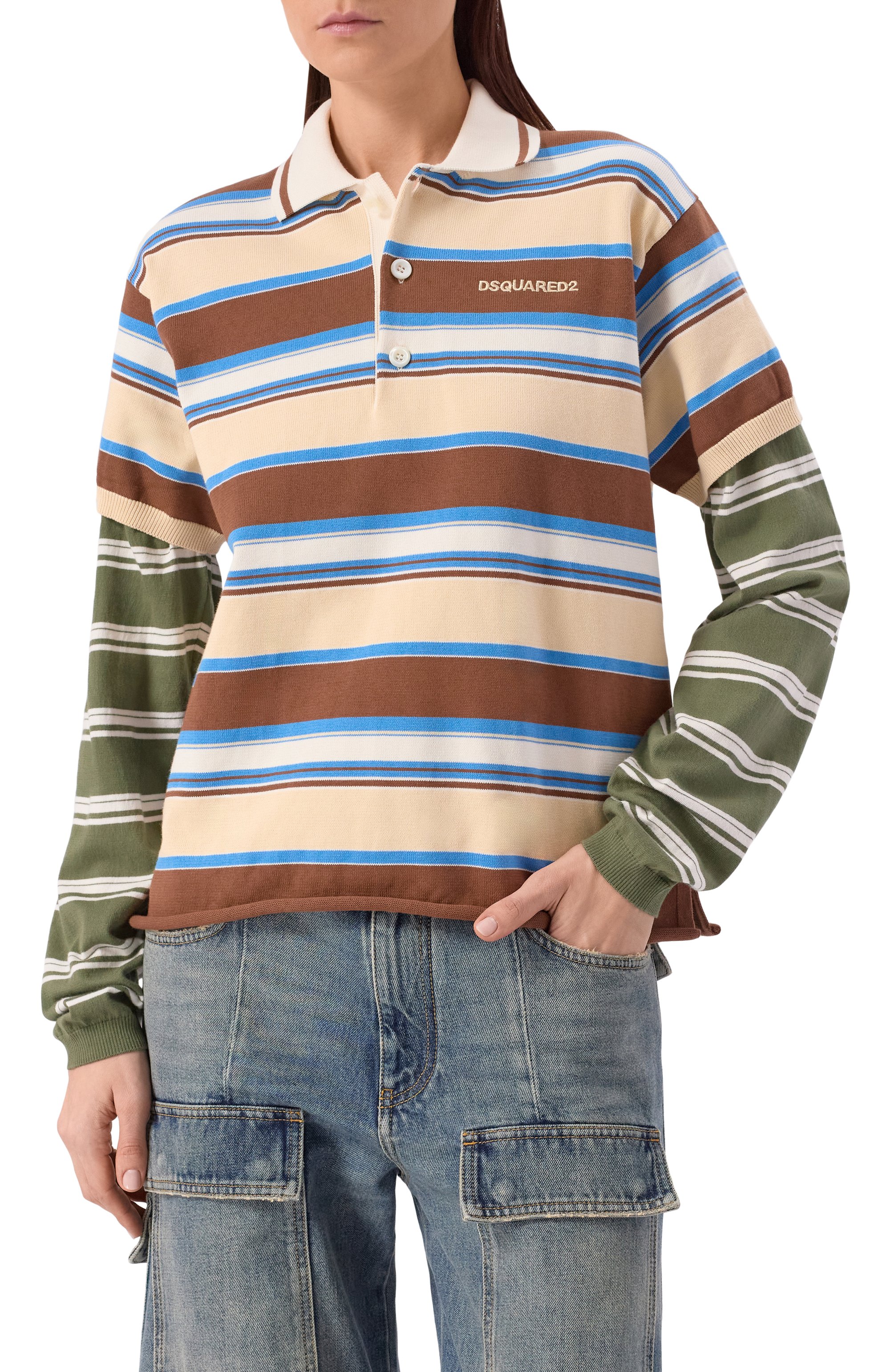 Хлопковое поло DSQUARED2, арт. S75HA1411/D13190, фото 3