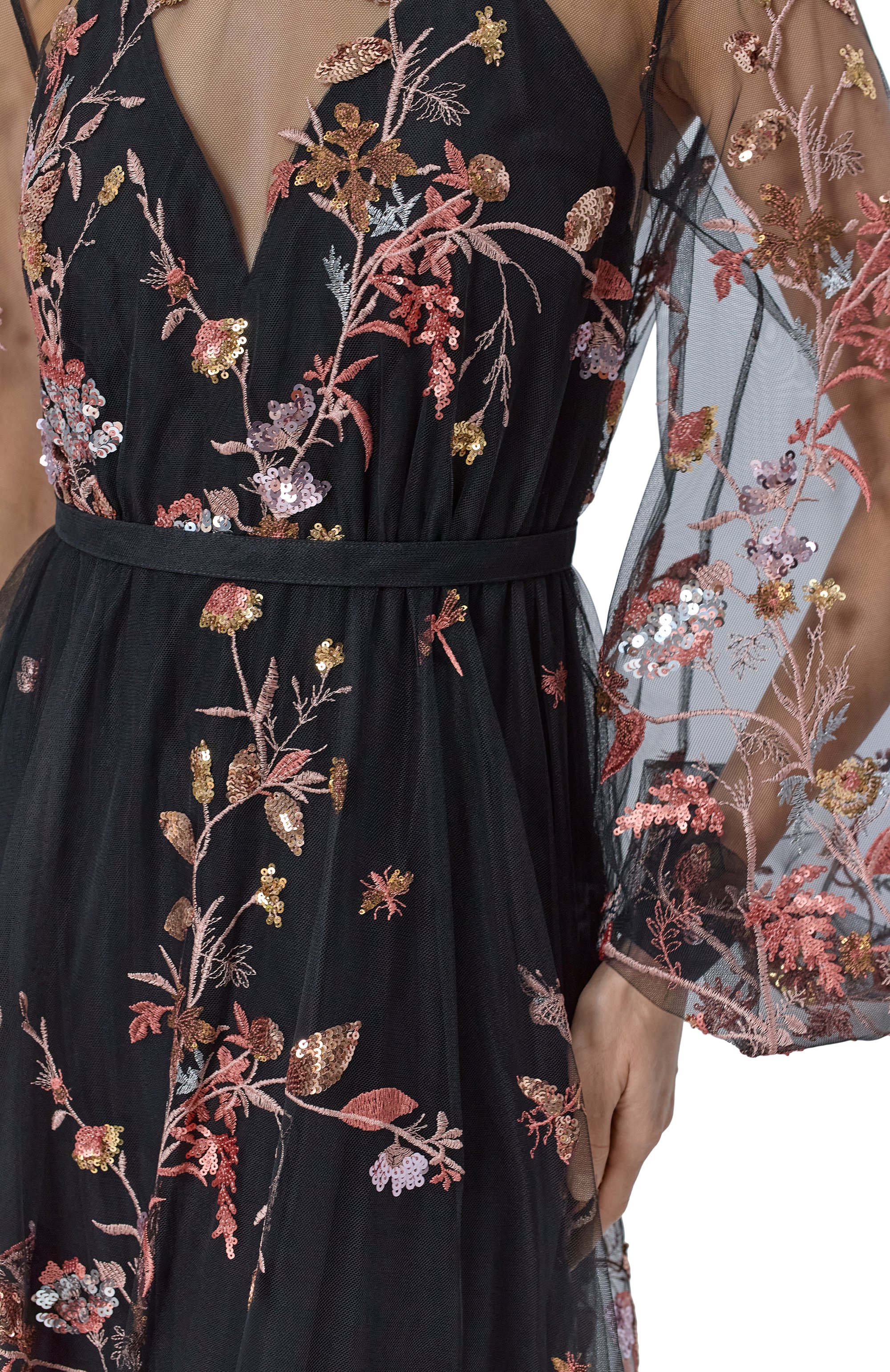 Платье с отделкой пайетками ZUHAIR MURAD, арт. SDR26021/TUEM019, фото 4