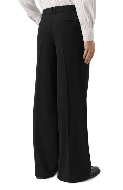 Шерстяные брюки Saint Laurent 805914/Y7E63 Чёрный  805914/Y7E63 Фото 4