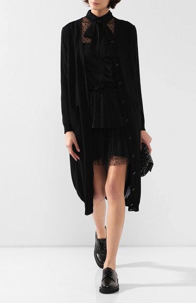 Шерстяной кардиган REDVALENTINO черного цвета по цене 57250 руб., арт. SR0KAA44/4QM, фото 2 Шерстяной кардиган REDVALENTINO, арт. SR0KAA44/4QM, фото 2