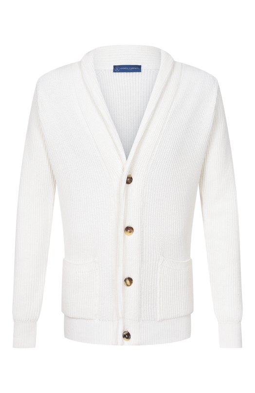 Хлопковый кардиган Andrea Campagna M5426-8074 Белый M5426-8074