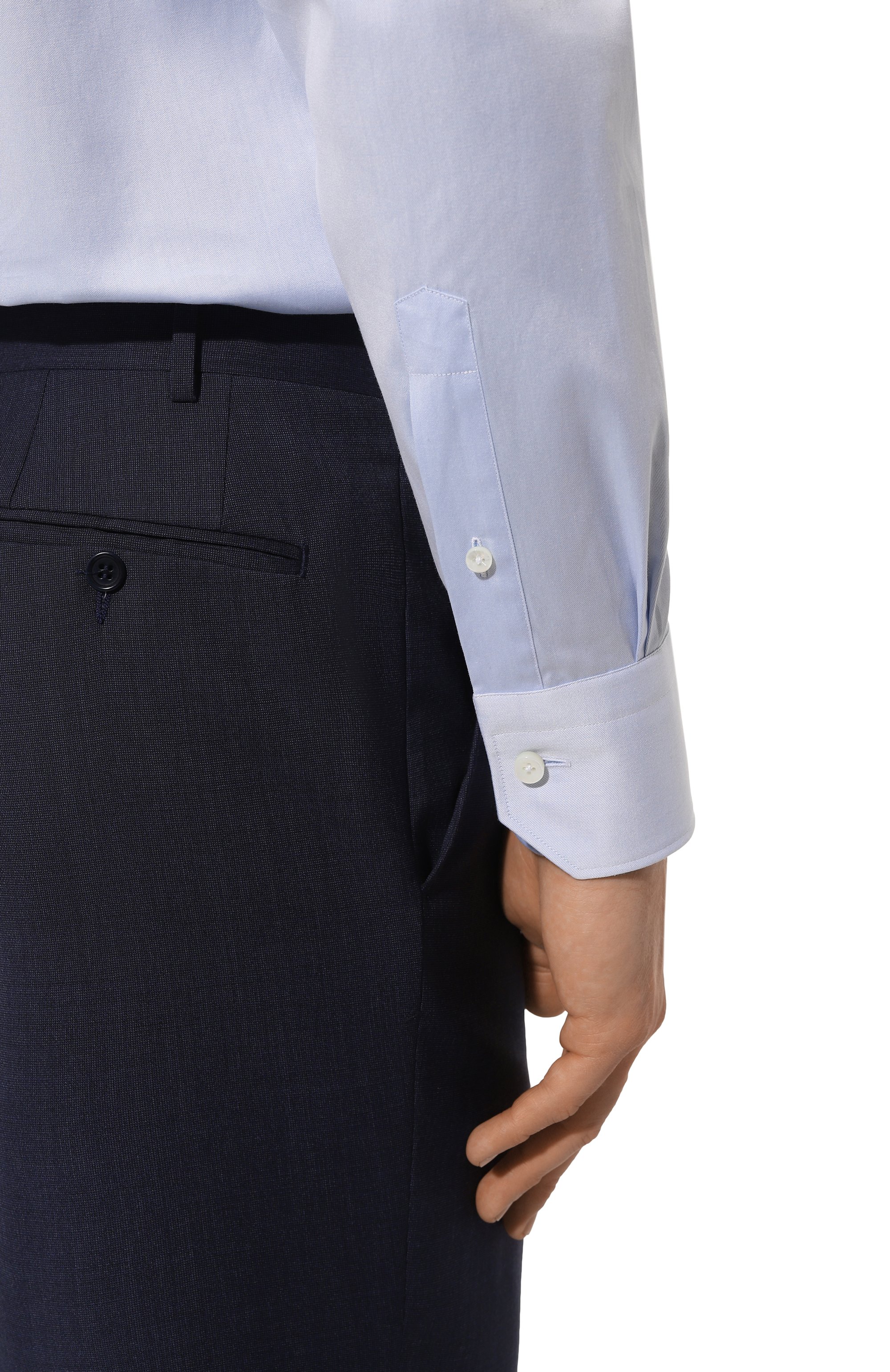 Хлопковая сорочка ZEGNA, арт. 704002A7/9MS0BA, фото 5