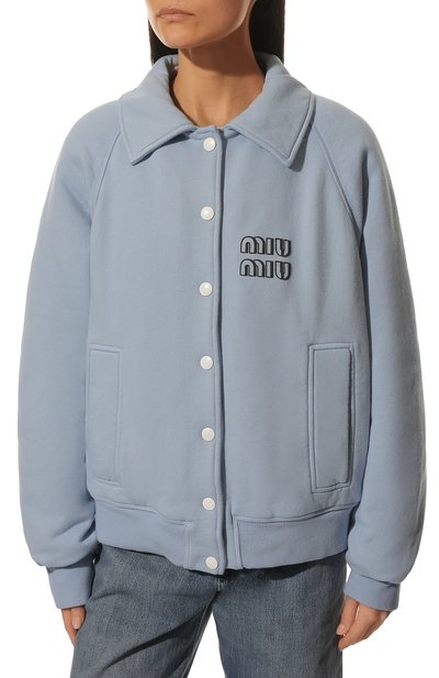 Хлопковый бомбер MIU MIU, арт. MJL780-1IG3-F0076, фото 3