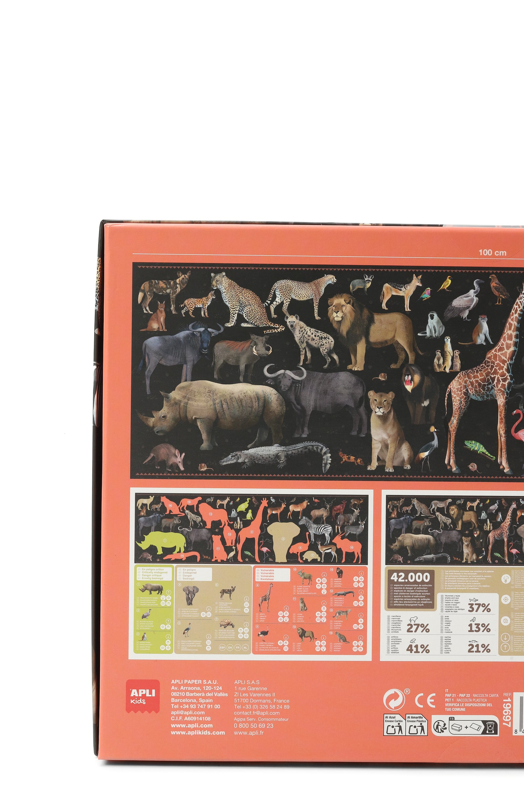 Пазл исчезающие животные саванны APLI KIDS, арт. 19697, фото 3