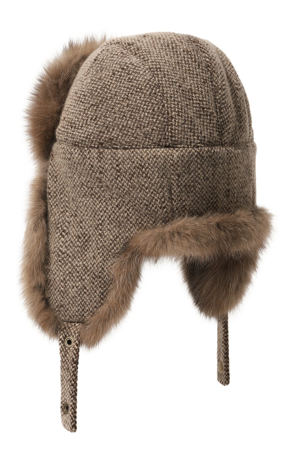 Кашемировая шапка-ушанка с отделкой из меха соболя BLACK SABLE, арт. BS-005F12/MW, фото 3