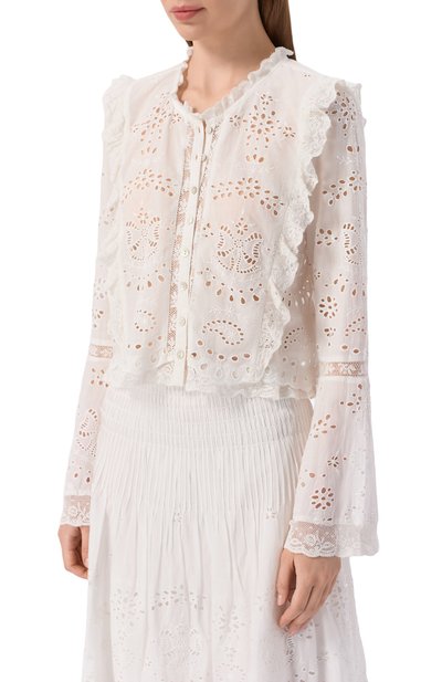 Хлопковая блузка LOVE SHACK FANCY, арт. T1512-3233, фото 3