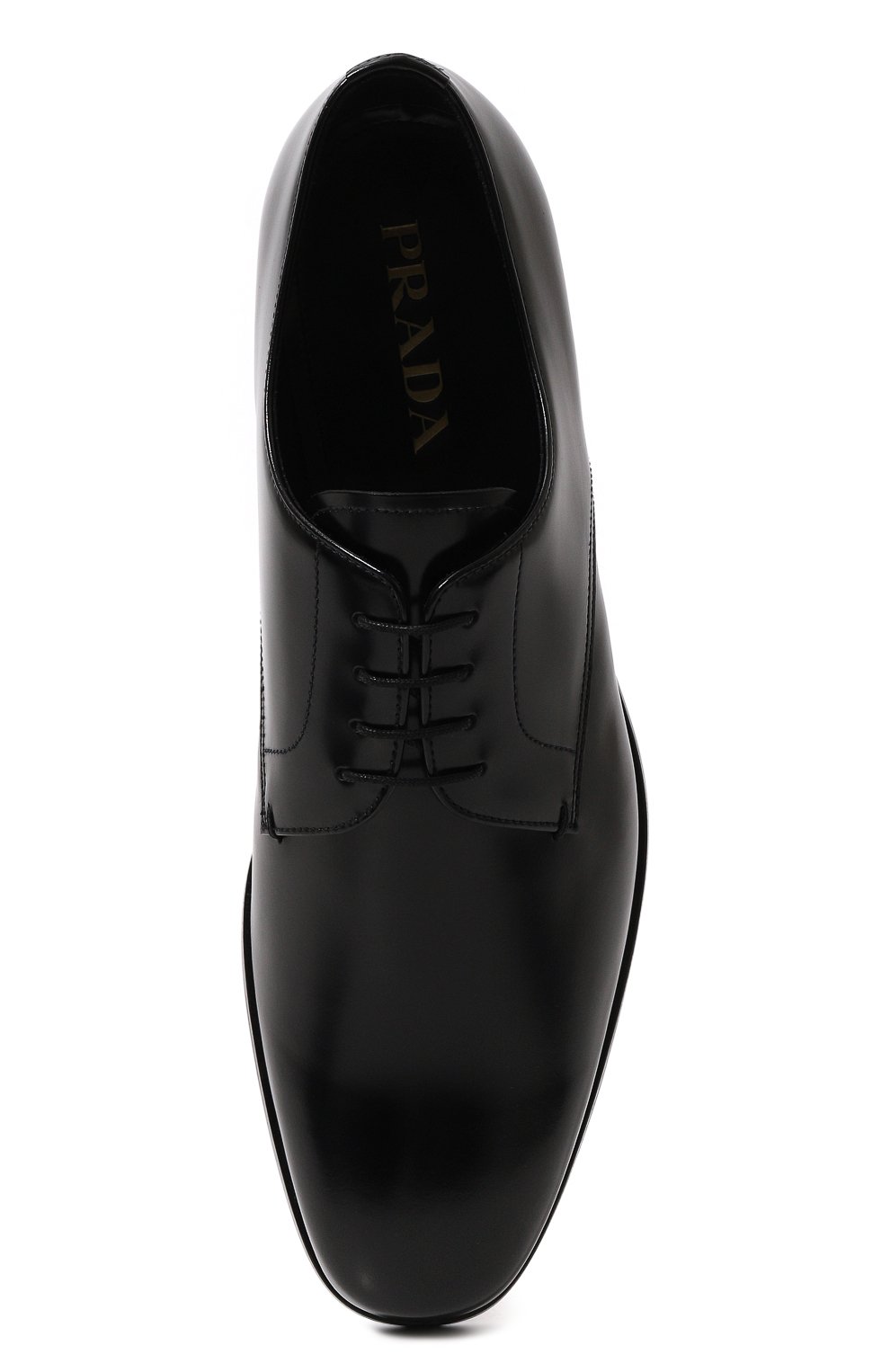 Кожаные дерби PRADA черного цвета по цене 92000 руб., арт. 2EB174-P39-F0002-X001, фото 6 Кожаные дерби PRADA, арт. 2EB174-P39-F0002-X001, фото 6