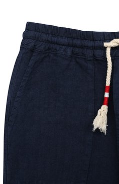 Детские льняные брюки MC2 SAINT BARTH темно-синего цвета, арт. STBK/CALAIS JR/00194D | Фото 3 (Случай: Повседневный; Материал сплава: Проставлено; Нос: Не проставлено; Материал внешний: Лен)