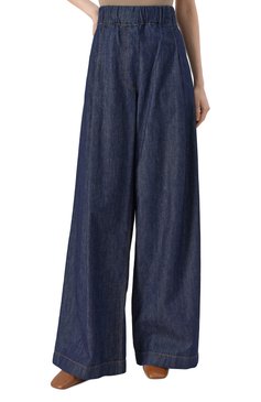 Женские джинсы DRIES VAN NOTEN синего цвета, арт. 251-010936-1553 | Фото 3 (Длина (брюки, джинсы): Удлиненные; Материал внешний: Хлопок, Деним; Силуэт Ж (брюки и джинсы): Широкие; Кросс-КТ: Деним; Стили: Минимализм; Автоматизация состава: Проставлено; Автоматизация ТО: Проставлено)
