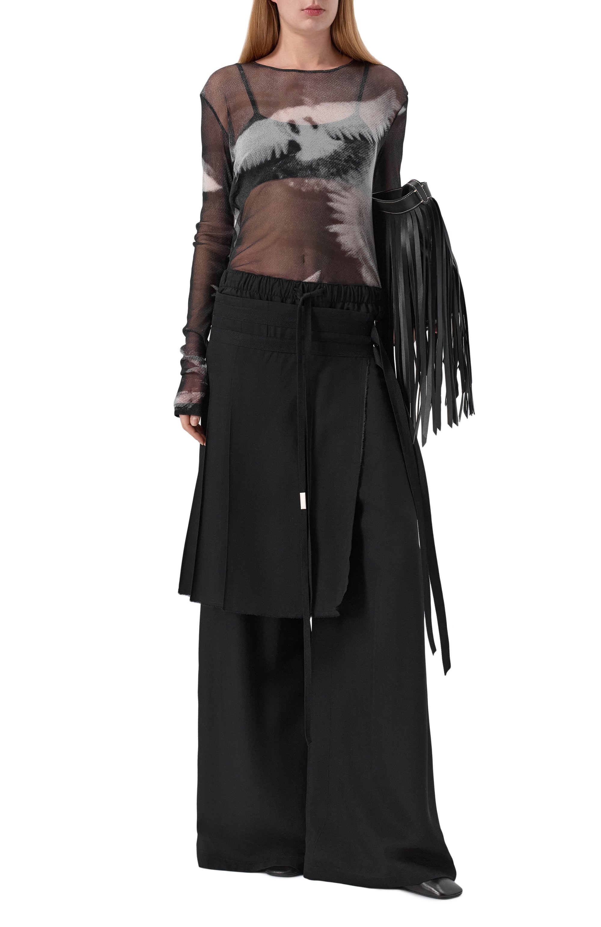 Брюки из вискозы и шерсти ANN DEMEULEMEESTER, арт. B0013605/FA556, фото 2