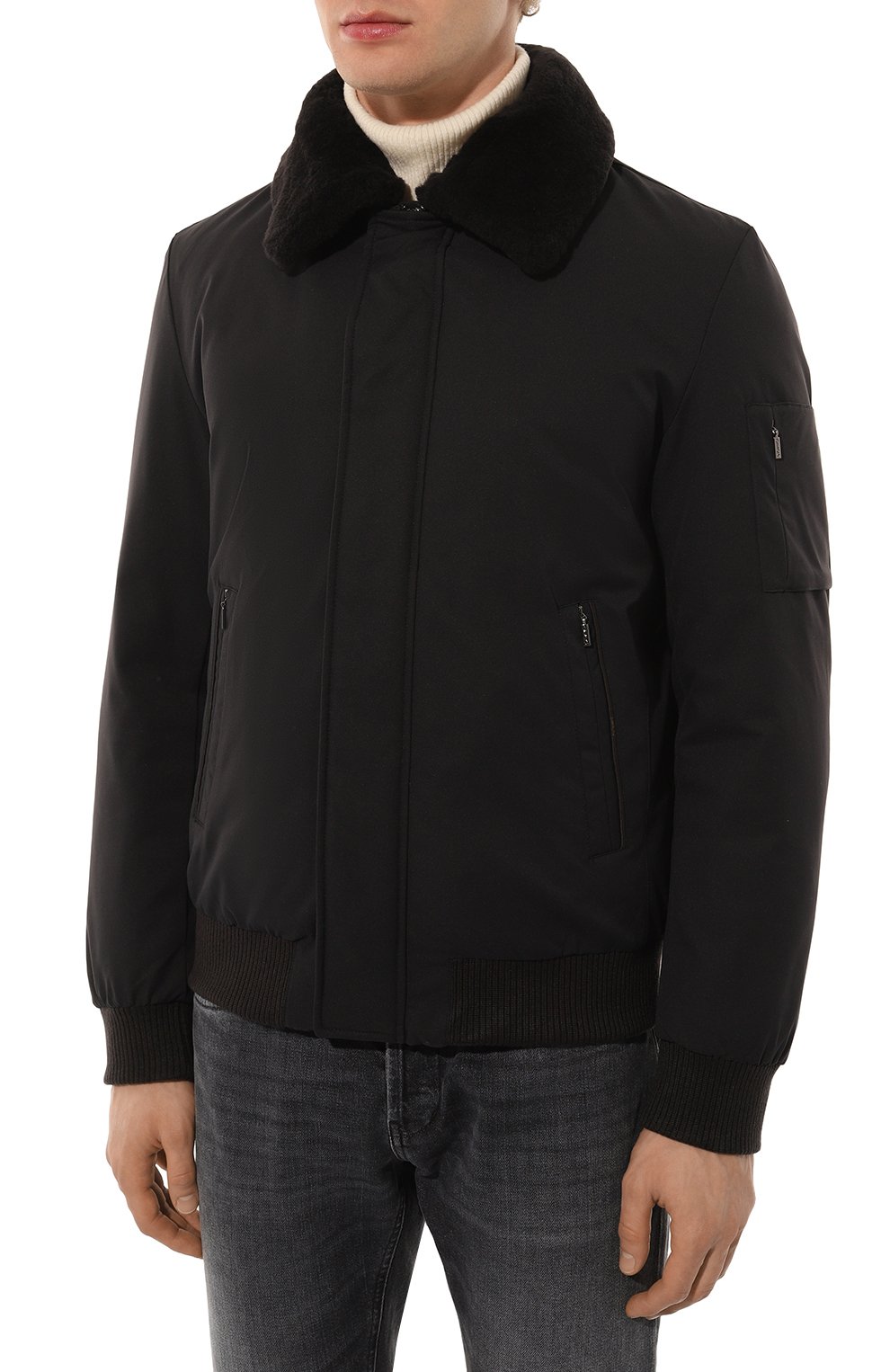 Пуховый бомбер с воротником из овчины GIMO'S, арт. 4W20.U.040.345, фото 3