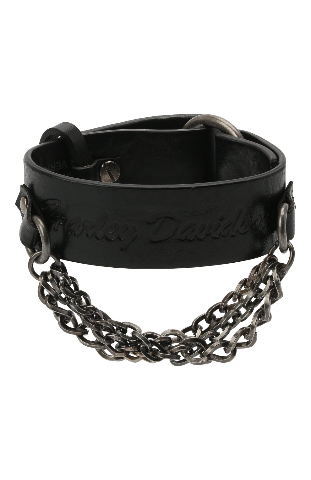 Кожаный браслет HARLEY-DAVIDSON, арт. HDWCU11072 - BLK, фото 1