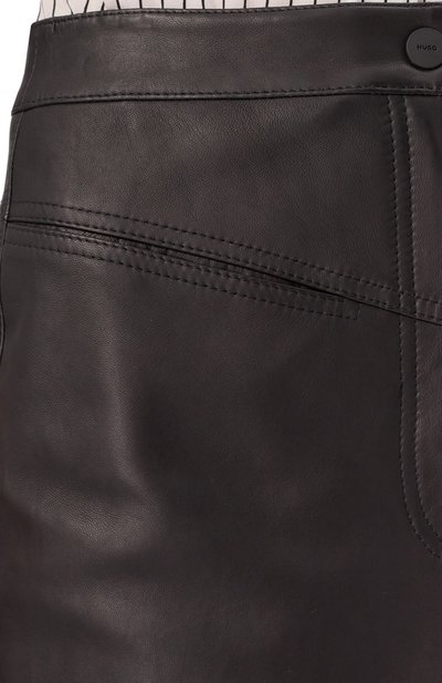 Кожаная юбка HUGO черного цвета по цене 52300 руб., арт. 50529939, фото 5 Кожаная юбка HUGO, арт. 50529939, фото 5