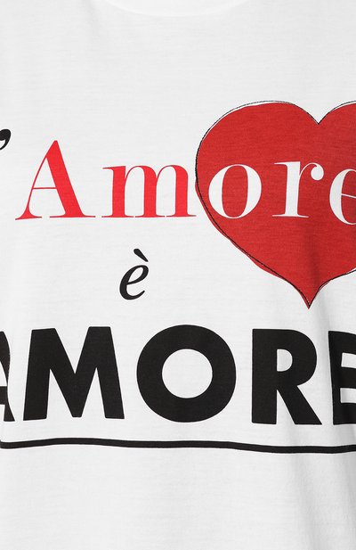 Хлопковая футболка DOLCE & GABBANA белого цвета по цене 37750 руб., арт. F8K27Z/G7SJY, фото 5 Хлопковая футболка DOLCE & GABBANA, арт. F8K27Z/G7SJY, фото 5