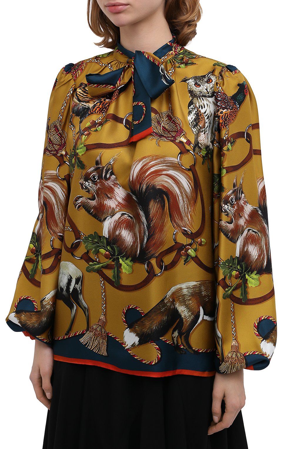 Шелковая блузка DOLCE & GABBANA, арт. F74V2T/FI12L, фото 4