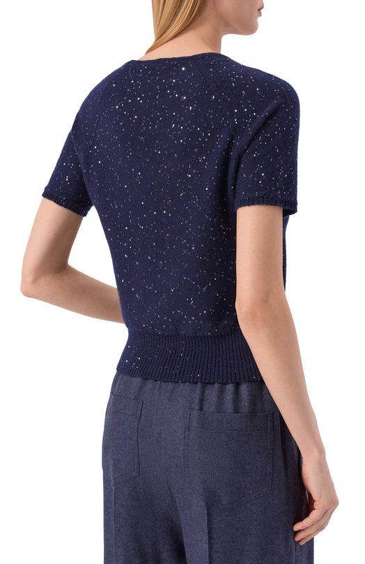 Кашемировый пуловер Kiton D6175621093 Синий  D6175621093 Фото 4