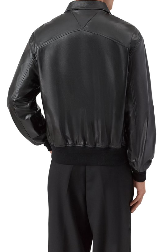 Кожаный бомбер Bottega Veneta 785266/V5AC0 Чёрный  785266/V5AC0 Фото 4