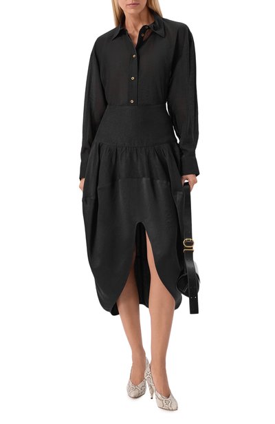 Рубашка YUZEFI черного цвета по цене 52950 руб., арт. HALEH-DRAPE BACK SHIRT, фото 2 Рубашка YUZEFI, арт. HALEH-DRAPE BACK SHIRT, фото 2