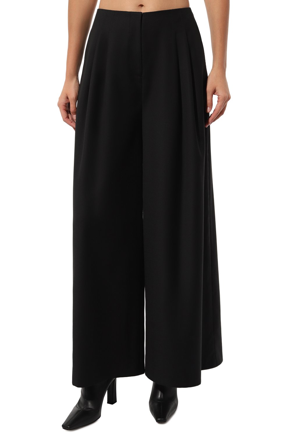 Шерстяные брюки AKHMADULLINA черного цвета по цене 89900 руб., арт. 1225.3B701/W713, фото 3 Шерстяные брюки AKHMADULLINA, арт. 1225.3B701/W713, фото 3