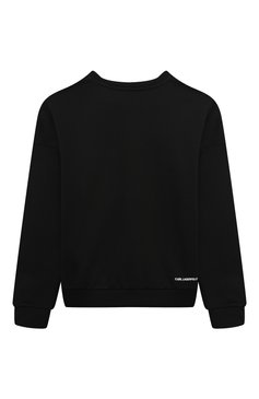 Детский хлопковый свитшот KARL LAGERFELD KIDS черного цвета, арт. Z30042 | Фото 2 (Рукава: Длинные; Материал сплава: Проставлено; Материал внешний: Хлопок; Драгоценные камни: Проставлено; Мальчики Кросс-КТ: Свитшот-одежда; Ростовка одежда: 7 лет | 122 см, 9 лет | 134 см, 12 лет | 152 см, 13 - 15 лет | 158 см, 16 лет | 164 см)