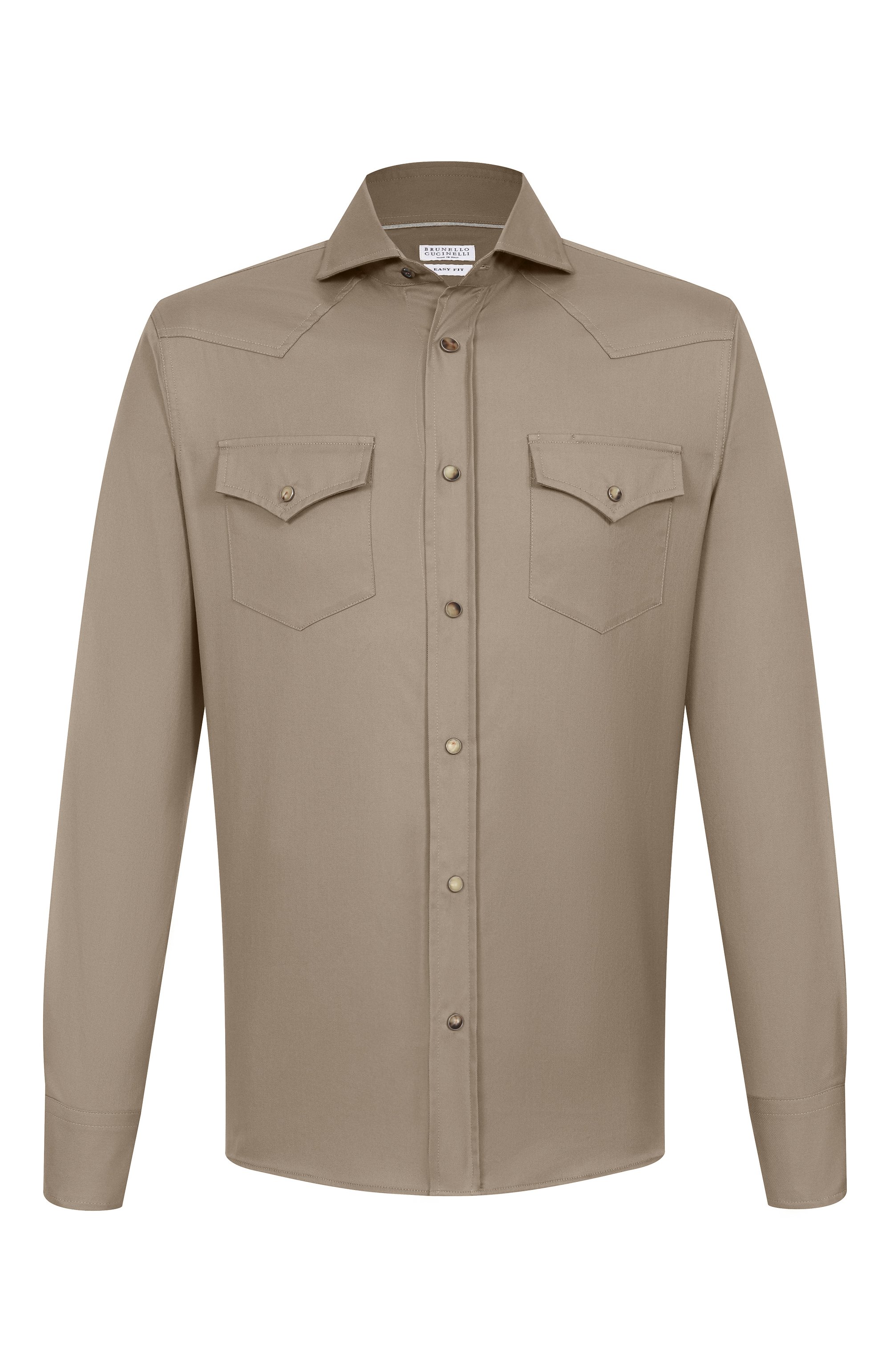 Хлопковая рубашка BRUNELLO CUCINELLI, арт. MW6044008, фото 1