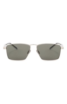 Женские солнцезащитные очки SAINT LAURENT серого цвета, арт. SL 700 002 | Фото 3 (Нос: Не проставлено; Региональные ограничения белый список (Axapta Mercury): Не проставлено; Тип очков: С/з; Материал: Металл; Оптика Гендер: оптика-женское; Очки форма: Прямоугольные)