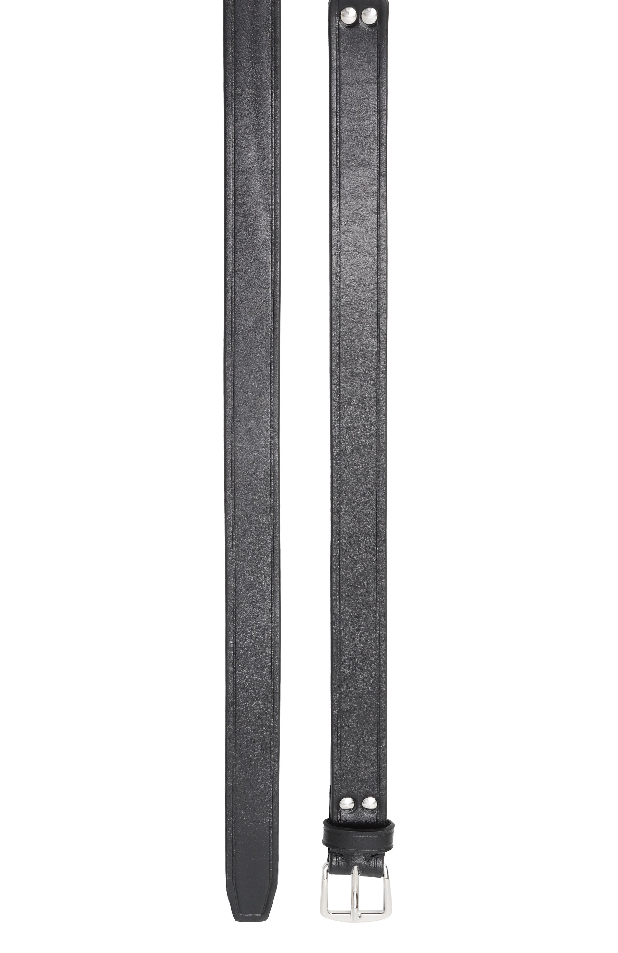 Кожаный ремень ANN DEMEULEMEESTER черного цвета по цене 41700 руб., арт. B0012595/LT128, фото 3 Кожаный ремень ANN DEMEULEMEESTER, арт. B0012595/LT128, фото 3