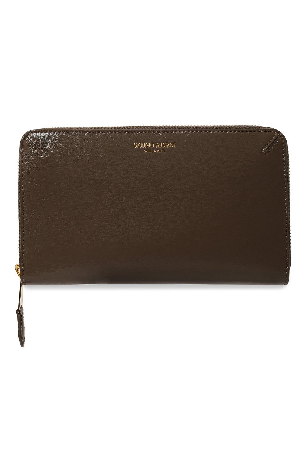 Кожаный кошелек GIORGIO ARMANI темно-коричневого цвета по цене 66350 руб., арт. Y1H372/YTF4A, фото 1 Кожаный кошелек GIORGIO ARMANI, арт. Y1H372/YTF4A, фото 1