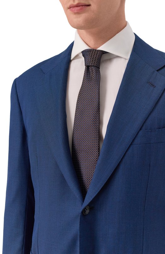 Шелковый галстук Canali 18/HJ04408 Коричневый  18/HJ04408 Фото 2
