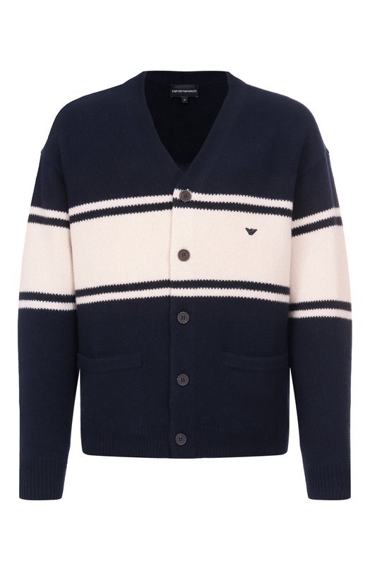 Шерстяной кардиган Emporio Armani EM002310/AF19440 Синий EM002310/AF19440