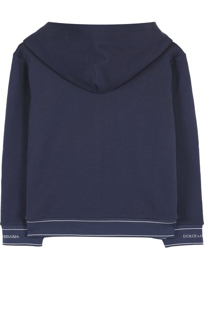 Хлопковый кардиган на молнии с капюшоном DOLCE & GABBANA, арт. L4JW1Q/G7MIX/8-14, фото 2