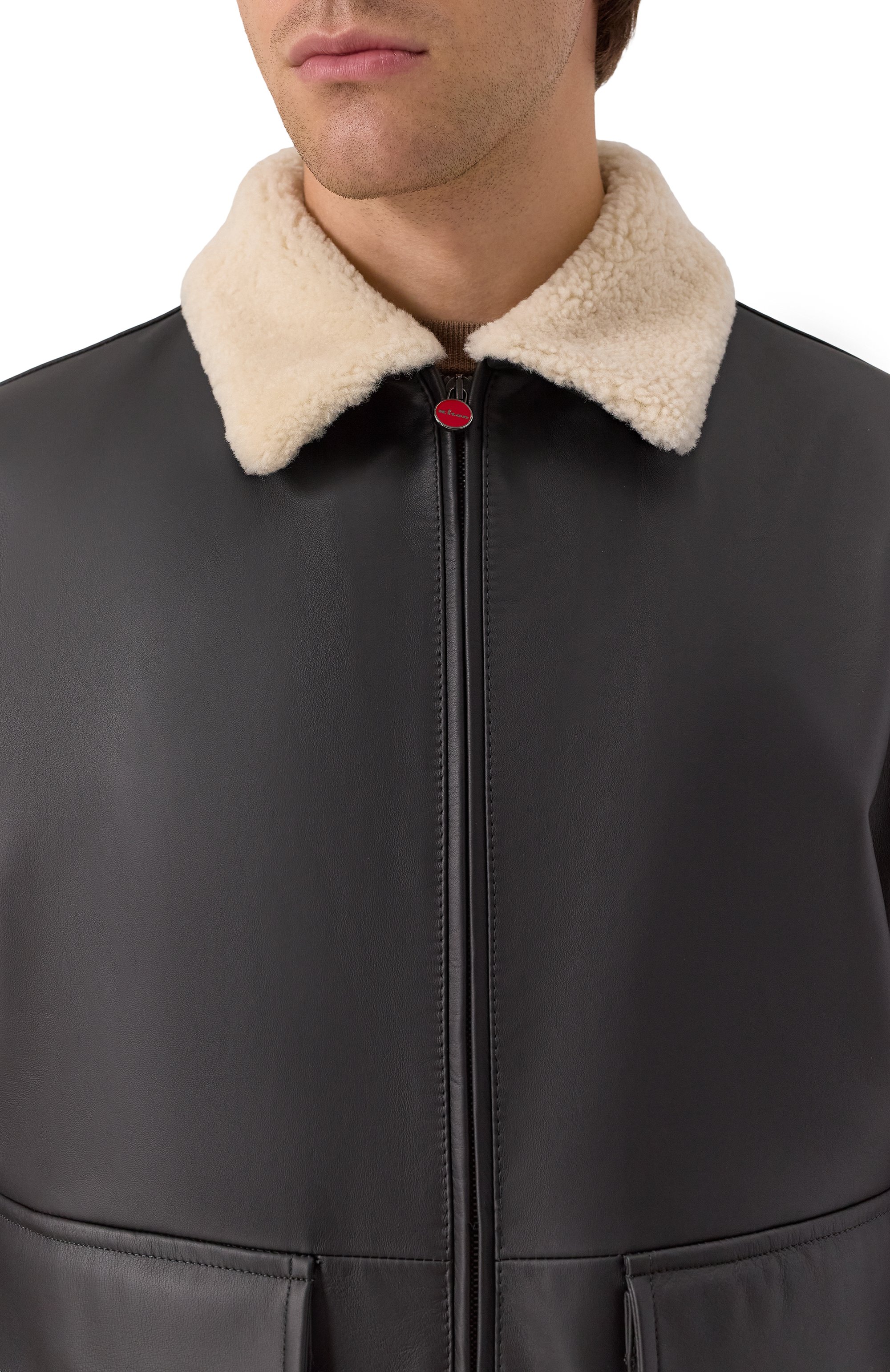 Кожаный бомбер KITON, арт. UW2240V0416H20, фото 5