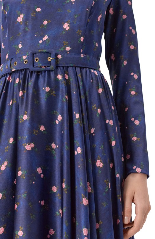 Шелковое платье OLOLOL OLDE127/1007.ROSE403 Синий  OLDE127/1007.ROSE403 Фото 4