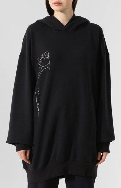 Удлиненное худи YOHJI YAMAMOTO, арт. YJ-T03-671, фото 3